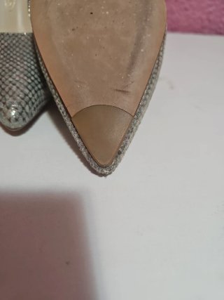 Tacones Baba Verdes Plateados