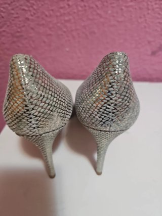 Tacones Baba Verdes Plateados