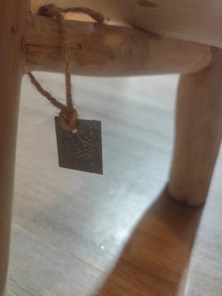 Banco de piel de potro y madera