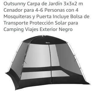 Carpa Outsunny 3x3m con mosquitera