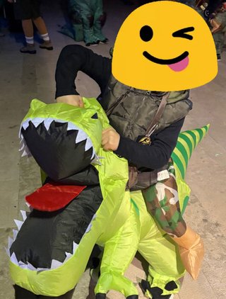 Disfraz dinosaurio inflable niño