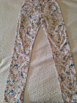 Pantalón mujer estampado floral talla 38