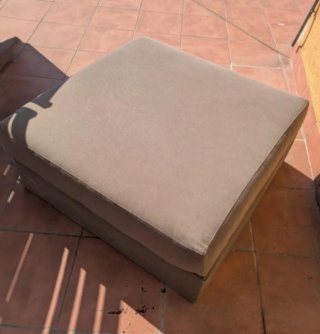 Puf/Reposapiés semiblando beige