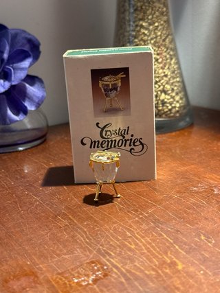 Miniatura Tambor Cristal Swarovski Dorado
