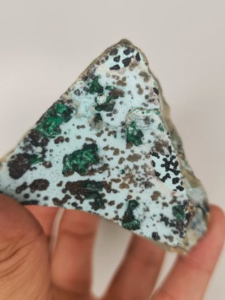 Hemimorfita azúcar con Malaquita y Dentrita