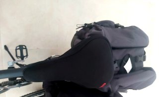 Bicicleta Btwin Negra con Alforjas Original 520