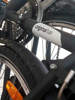 Bicicleta Btwin Negra con Alforjas Original 520
