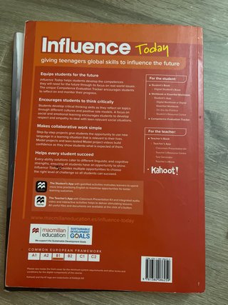 INFLUENCE TODAY 3 Student's book: libro de text...