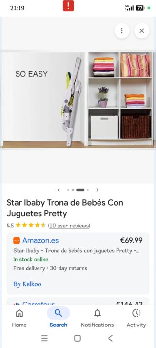 Trona para bebé con diseño de animales