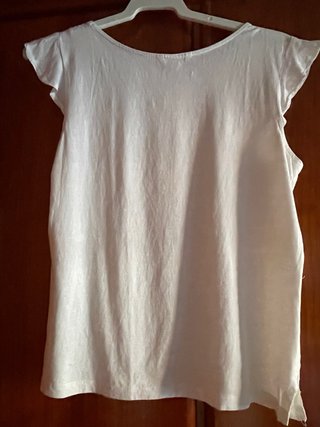 Falda larga rayas y blusa blanca