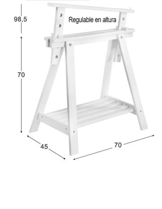 Caballetes de madera regulables