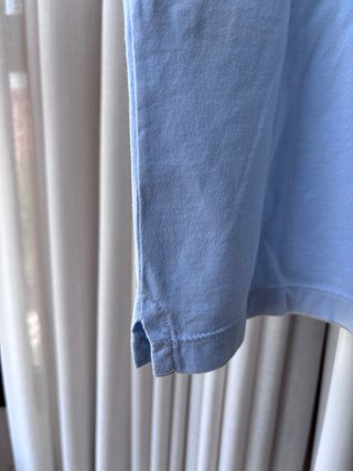 Polo Lacoste azul claro manga corta chica T.S