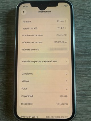 iPhone 12 Azul 128 GB | Batería nueva