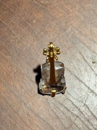 Mini violín coleccionable cristal y oro