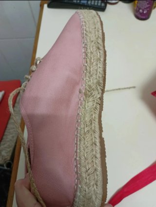 Alpargatas polipiel rosa talla 40