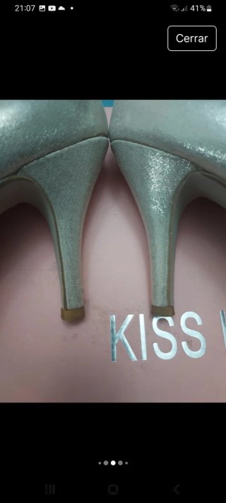 Lote Zapatos y Bolso Plata Talla 38