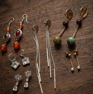 Lote 6 Pares Pendientes Joyería Curada