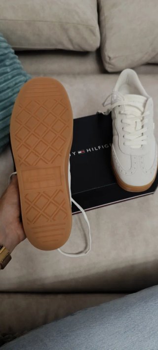 Zapatillas Tommy Hilfiger Blancas Suela Marrón