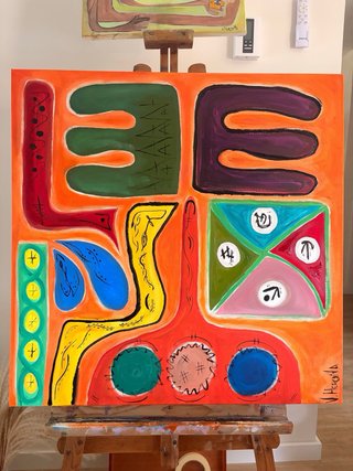 Arte contemporáneo abstracto 80x80 Number 2