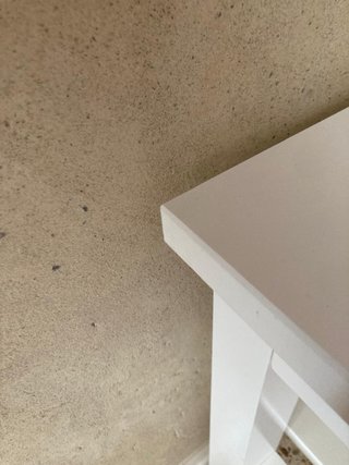 Banco Ikea blanco de madera