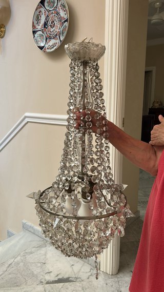 Lámpara de cristal de roca colgante