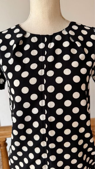 Vestido lunares blanco y negro Zara - S