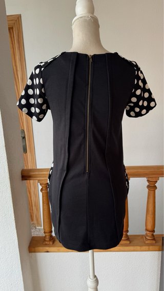 Vestido lunares blanco y negro Zara - S