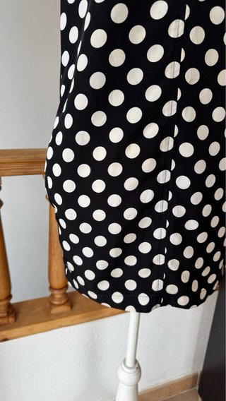 Vestido lunares blanco y negro Zara - S