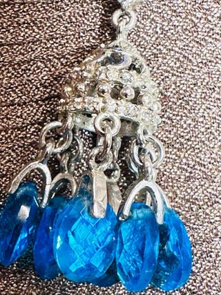 Pendientes Plata 925 Circonitas Azul