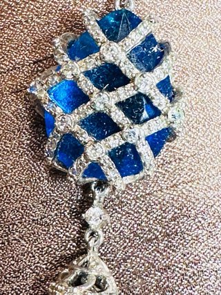 Pendientes Plata 925 Circonitas Azul