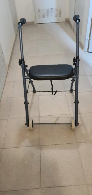Andador clásico de 2 ruedas con asiento