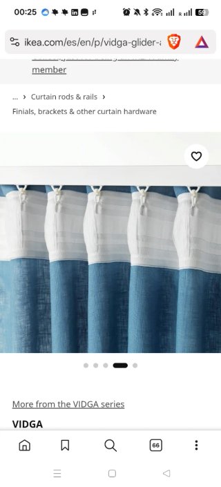 Ikea Vidga Ganchos Cortina Plástico