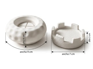 Ceniceros artesanales de polvo cerámico