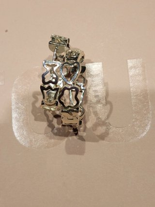 Pendientes Tous Aros Siluetas Kaos Plata