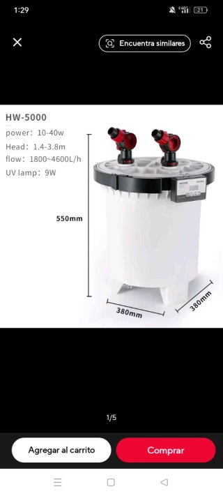 Filtro Acuario Sunsun HW-5000