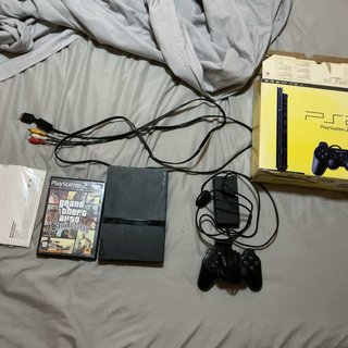Ps2 Negra con Caja Original
