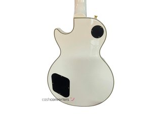 guitarra electrica epiphone ephipone les paul custom alpine white/emg het set