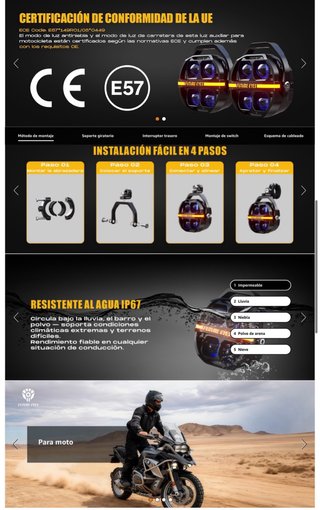 NUEVO! (330€) Faros LED Moto ECE 180w 17500LM