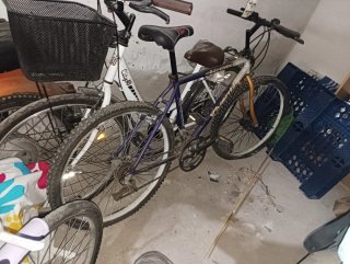 Bicicleta de montaña morada