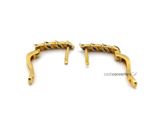 pendientes oro 18k con piedra con circonita