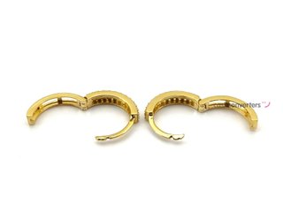 argollas oro 18k con piedra con circonita,esmeralda,zafiro