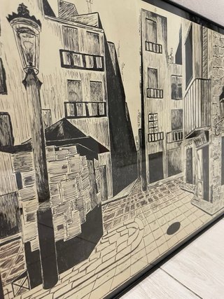 Quadro scorcio di paese anni ‘80/90