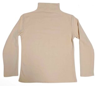Camiseta térmica cuello alto beige polar