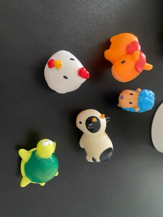 Juguetes de baño animales.