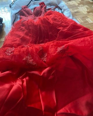 Vestido de 15 años rojo