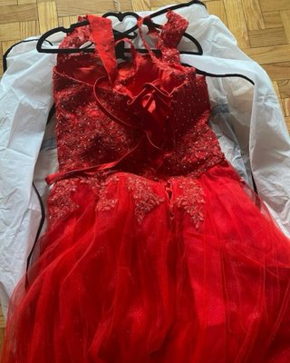 Vestido de 15 años rojo