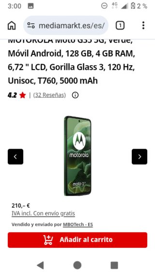 Motorola Moto G35 5G Verde 128GB