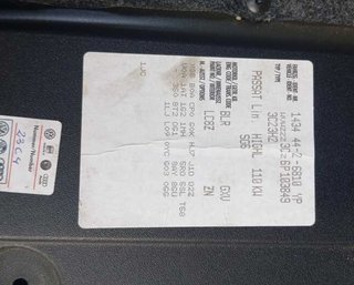 Volkswagen 7jx16 h2 et45 llanta passat 463890