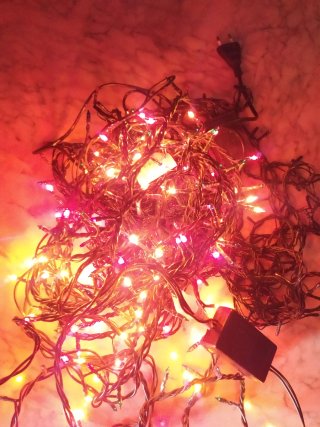 Set 2 Fili Luce Albero Natale Multicolore
