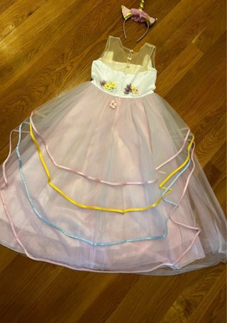 Disfraz Unicornio Princesa con Diadema talla 10